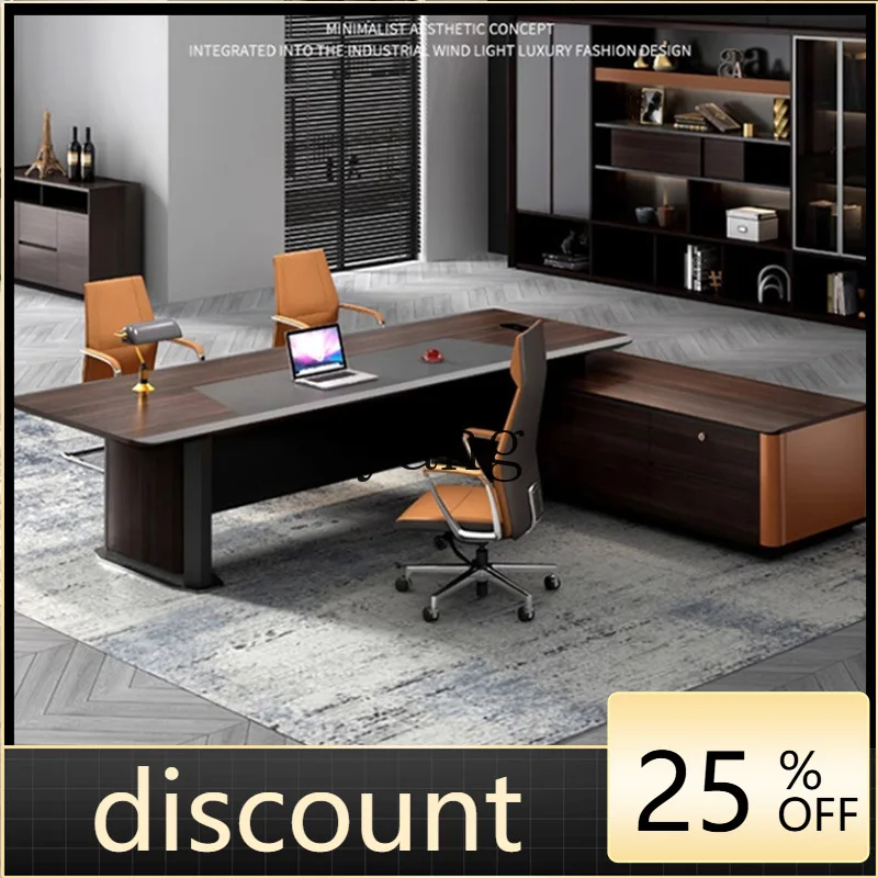 

LTT Boss Desk Modern Chairperson Leadership Office Supervisor Manager Office Desk and Chair Combination