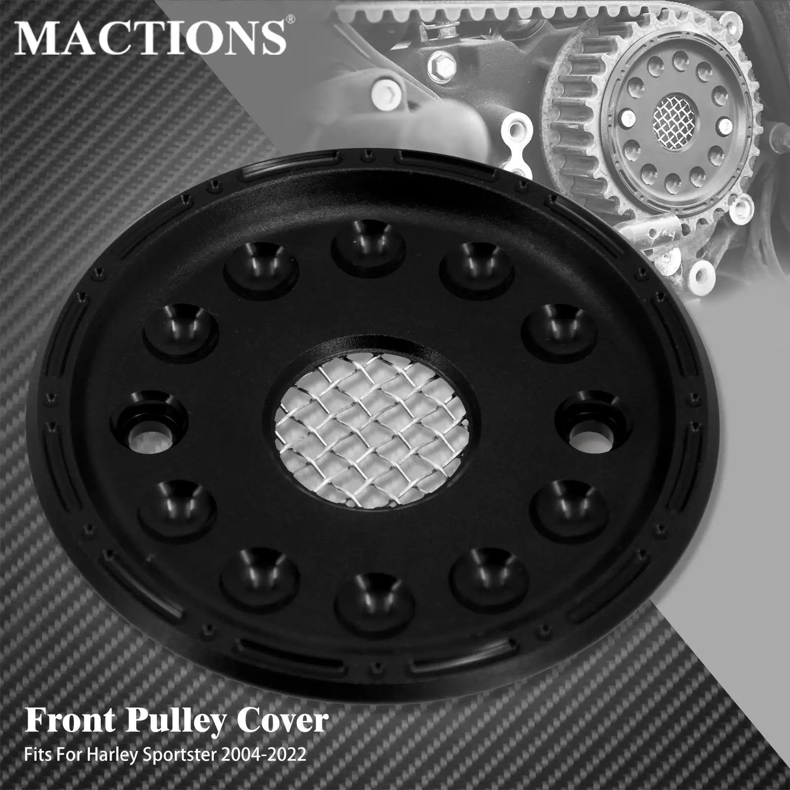 

Motorcycle Front Countershaft Pulley Cover Mattle Black For Harley Sportster XL 1200 883 72 48 Super Low Seventy Two 2004-2021