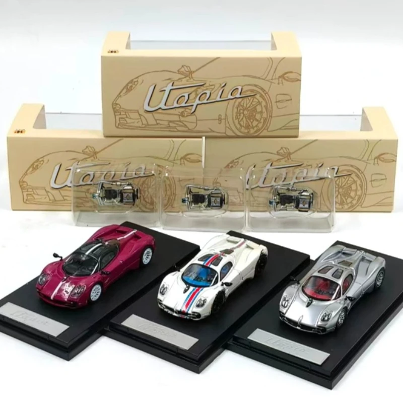 In stock 1: 64 new product "Utopia" with resin engine, alloy static car model, limited edition, as a gift.