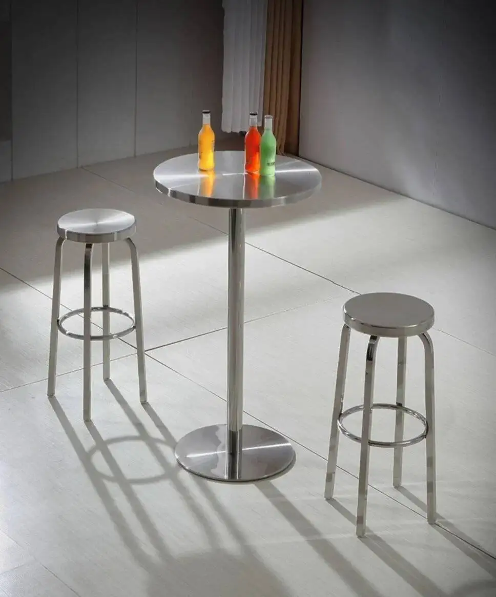 Steel Stainless Bar Stool Cafe Restaurant Outdoor Bar Chair Home Island Table Rotating High Dining Chair Kitchen Chairs