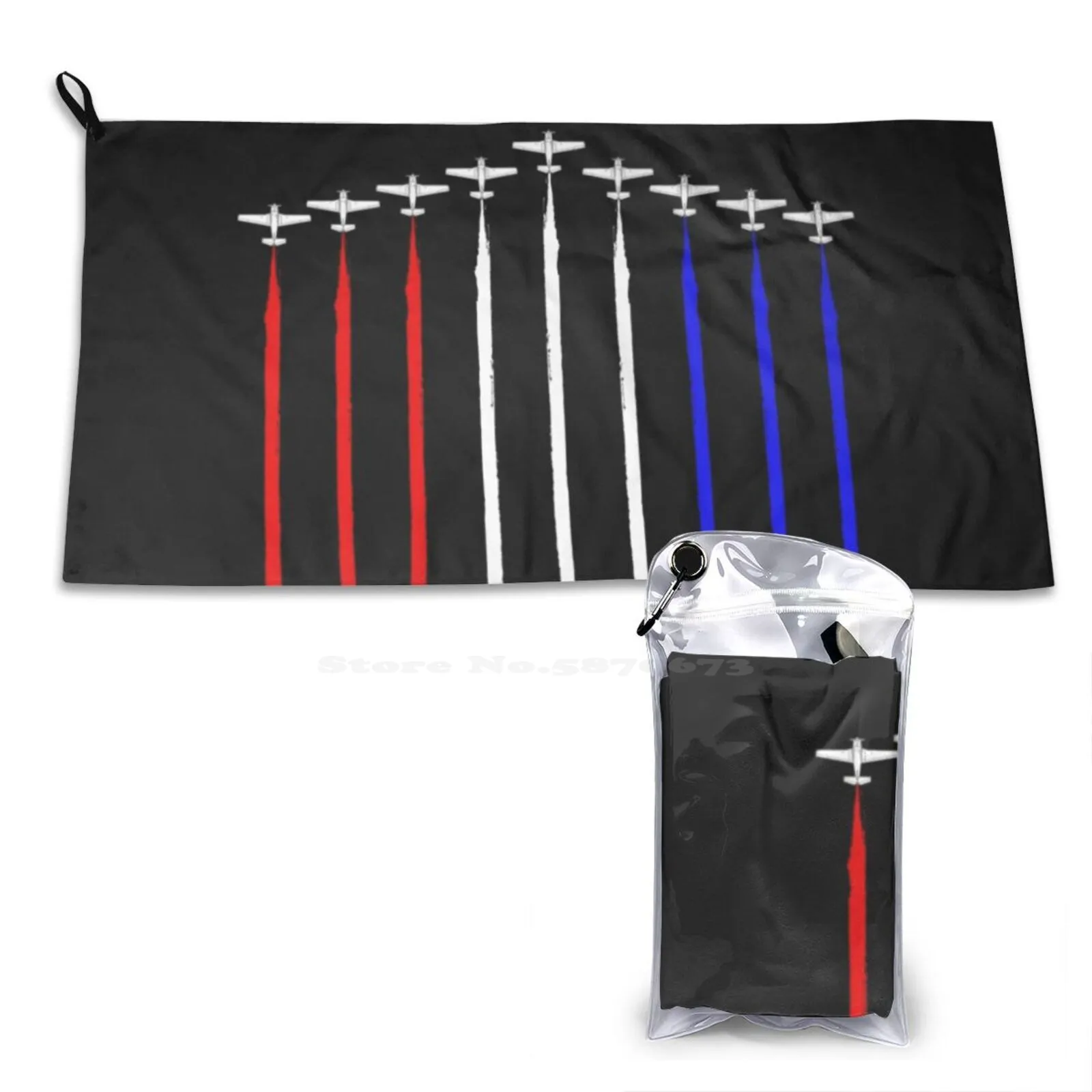 M20J Airplane Schematic Vintage American Flag Contrails Shirt Gear 3D Print Pattern Soft Towel M20J Mooney Avaitor Pilot