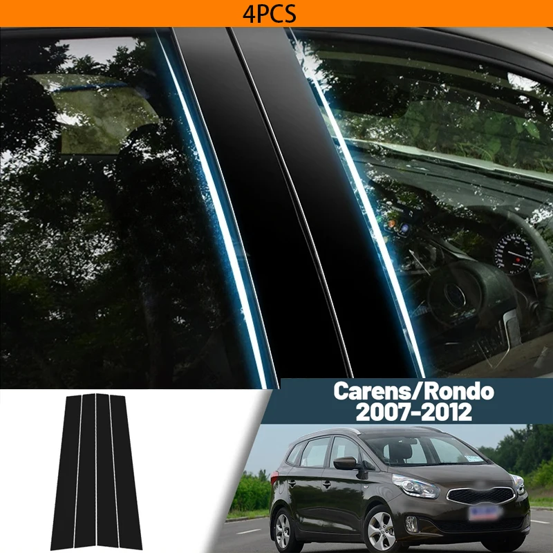 

Glossy Black Carbon Fiber Window Door Deal B C Pillar Post Cover Sticker For Kia Carens Rondo 3 UN 2007-2012 2008 2009 2010