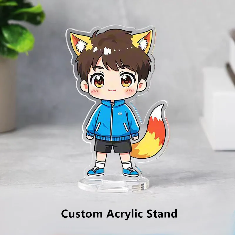 

Custom Photos Stand Acrylic Fashion Pet Star Anime Figures Clear Standing Cute Children Desk Standee Ornament