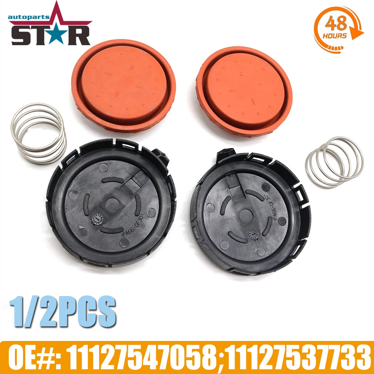 

1/2PCS PCV Valve 11127547058 11127537733 for BMW 545i 2004 2005 550i 645ci 650i 745i 750i ALPINA B7 X5 7547058 7537733 911-117