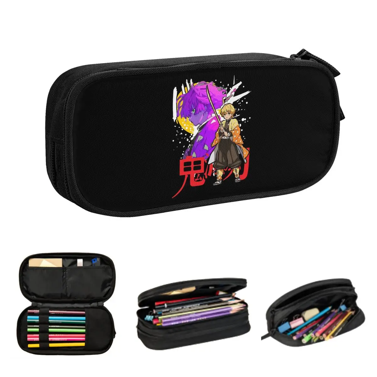 

Zenitsu Agatsuma Kimetsu No Yaiba пеналы для студентов подарки коробка для ручек пенал большой емкости пенал держатель для ручек