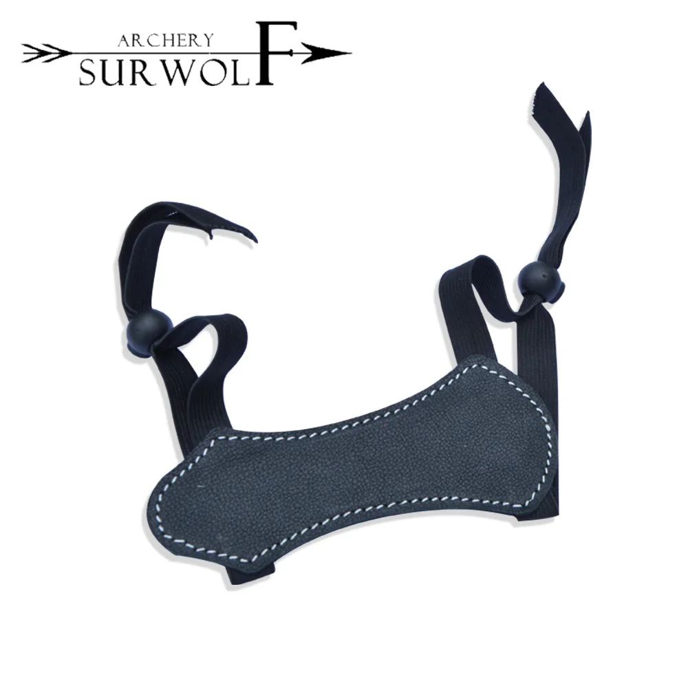 

2pcs Black Arm Guard Leather Outdoor Hunting Shooting Protective Equipment Durable for Archery Compound Recurve Bow Accessories