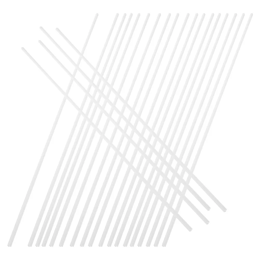 

20Pcs ABS Hollow Square Tube DIY Supply for Sand Table Crafting Plastic Tubes Sturdy Square Tubing Material for Wire