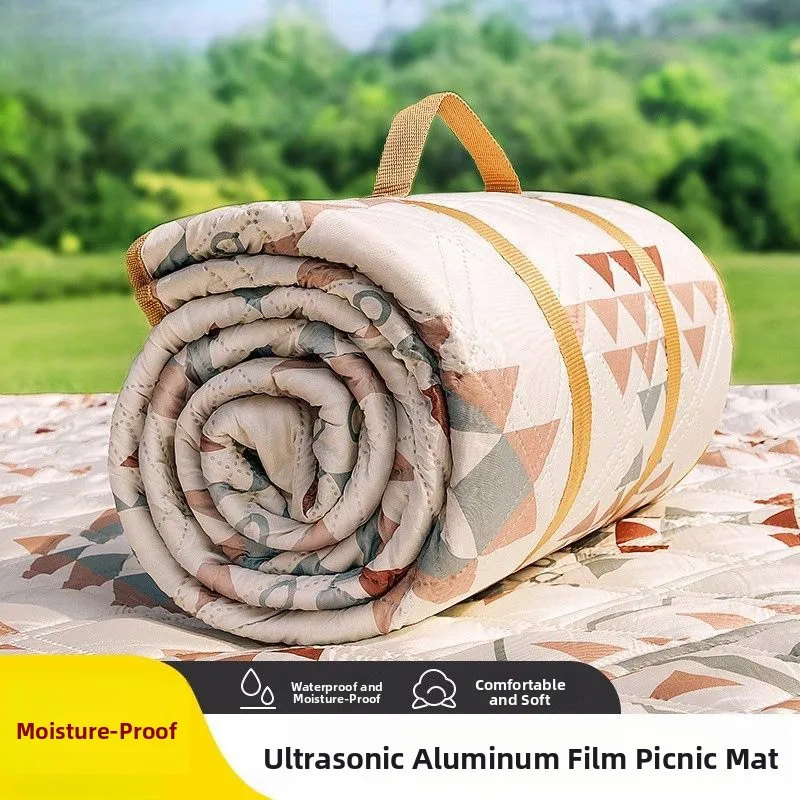 

Thiened Portable Picnic Mat Waterproof Moisture Proof Outdoor Cam Lawn Barbecue und Pad Suqqu Nordic Sle Polyester...