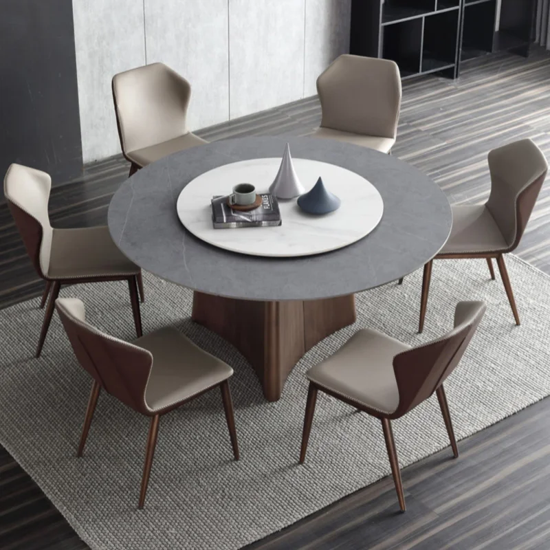 Formal Elegant Marble Dining Table Modern Luxury Dinning Table Set 6 Chairs Dining Room Furniture