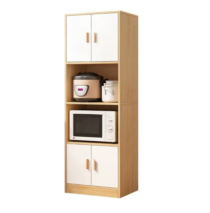 خزانة جانبية متعددة الطوابق للمزرعة رف مطبخ للميكروويف مع باب خزانة متعددة الوظائف لتخزين المنزل المحمول #1