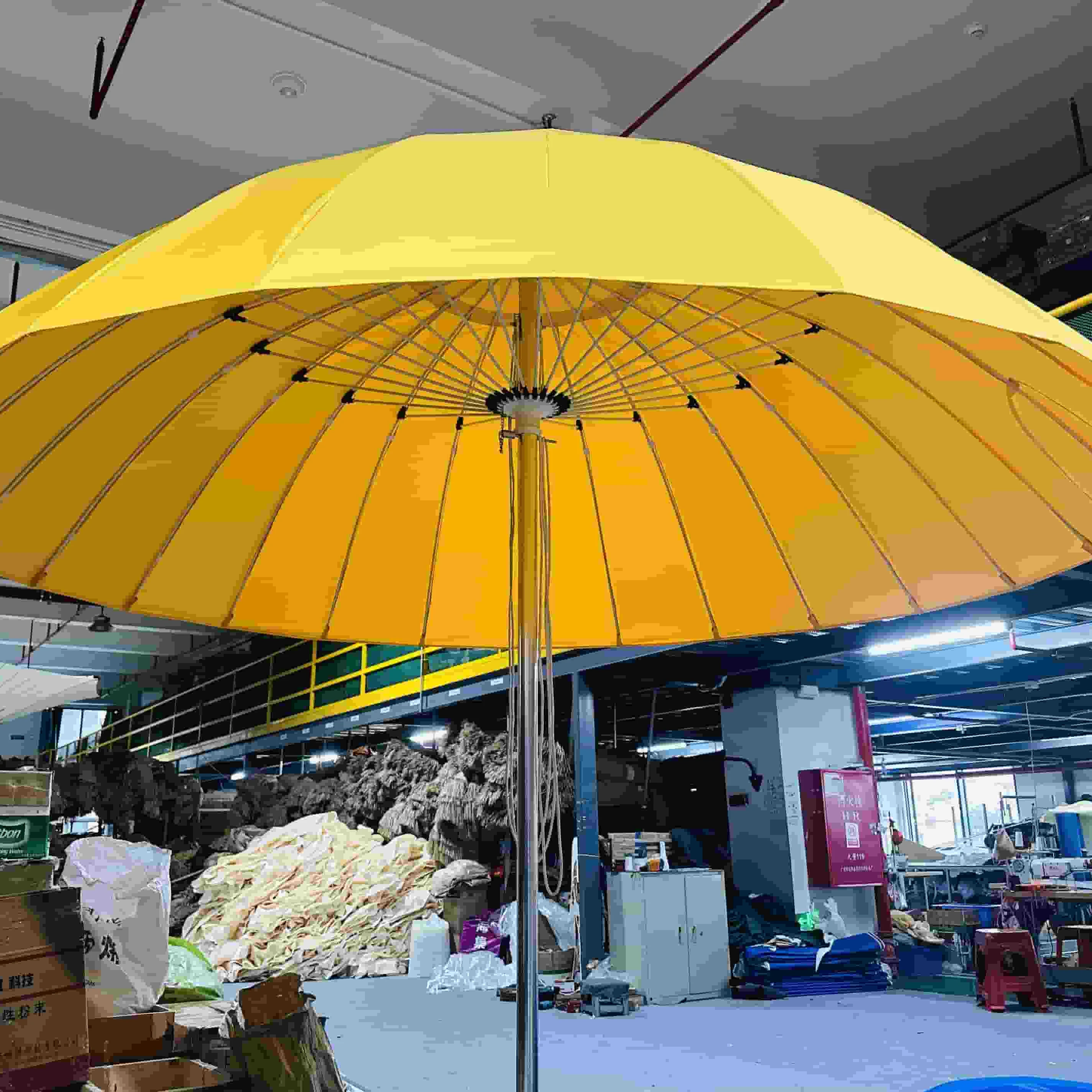 Waterproof Sunproof 2.5m Foldable Umbrella Sturdy Aluminum Pole Modern Design for All Outdoor Activities Park Beach Hotel Gym