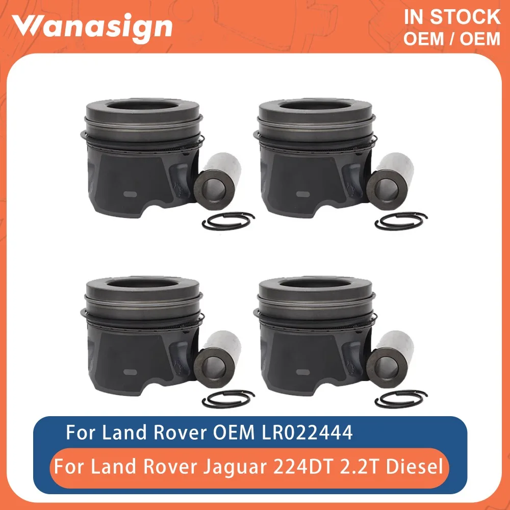 

Engine 4pcs Pistons & Rings Kit 85.5mm Fit 2.2 T For Land Rover Jaguar Ford Peugeot Citroen 224DT 2.2T Diesel 06-19 LR022444