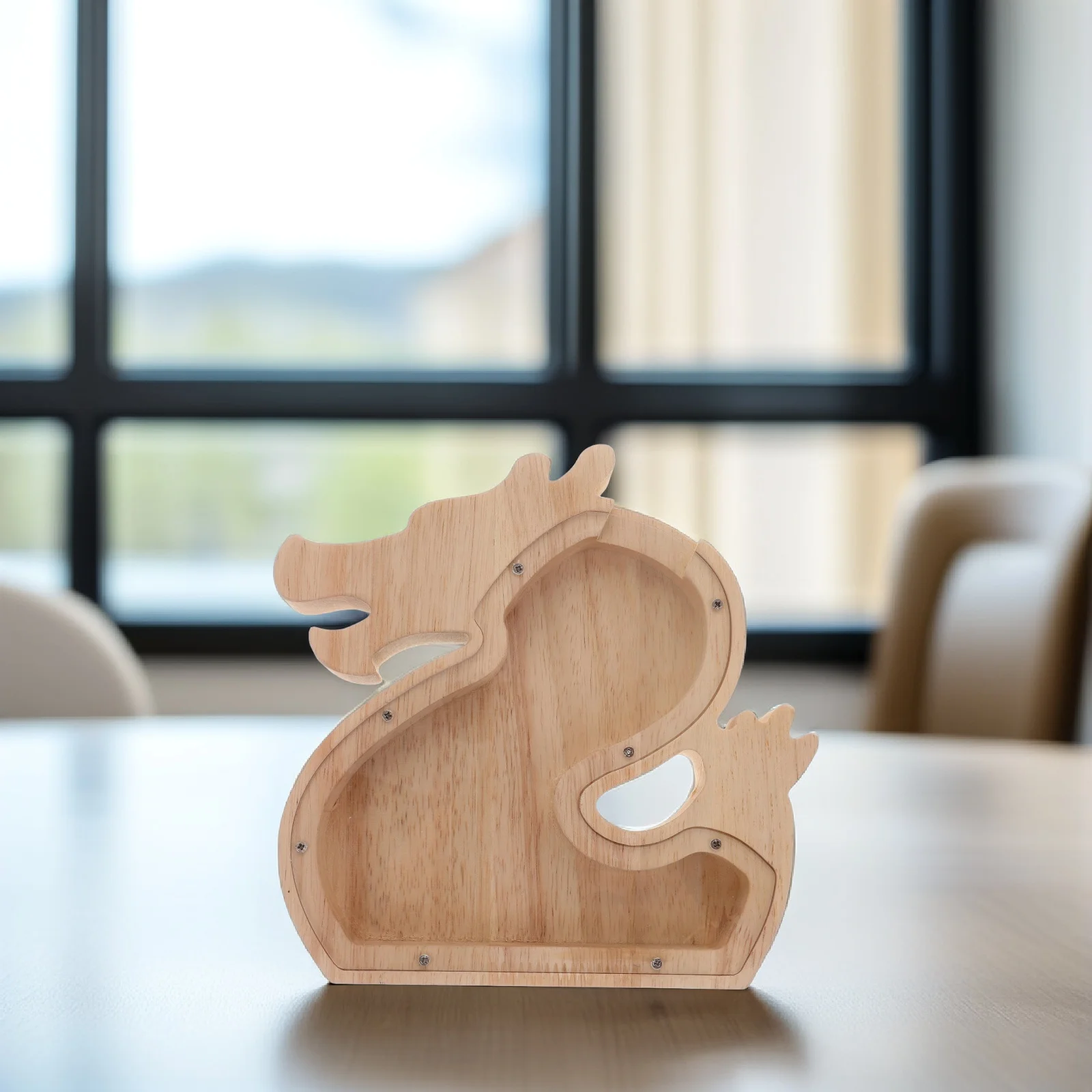 Houten houten dieren spaarpot Duidelijke spaarpot Kindermuntbank Jongens Meisjes Cadeau Houten spaarpotten voor kinderen Familie Houten gereedschap