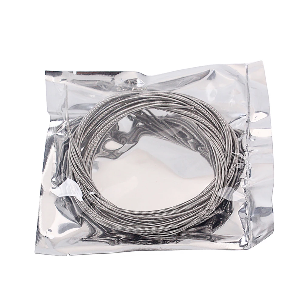 

5 pcs Stainless Steel Bass Strings Durable Anti-Oxidation Replacement Set For Guitar Accessories Silver Color Long Lifespan set