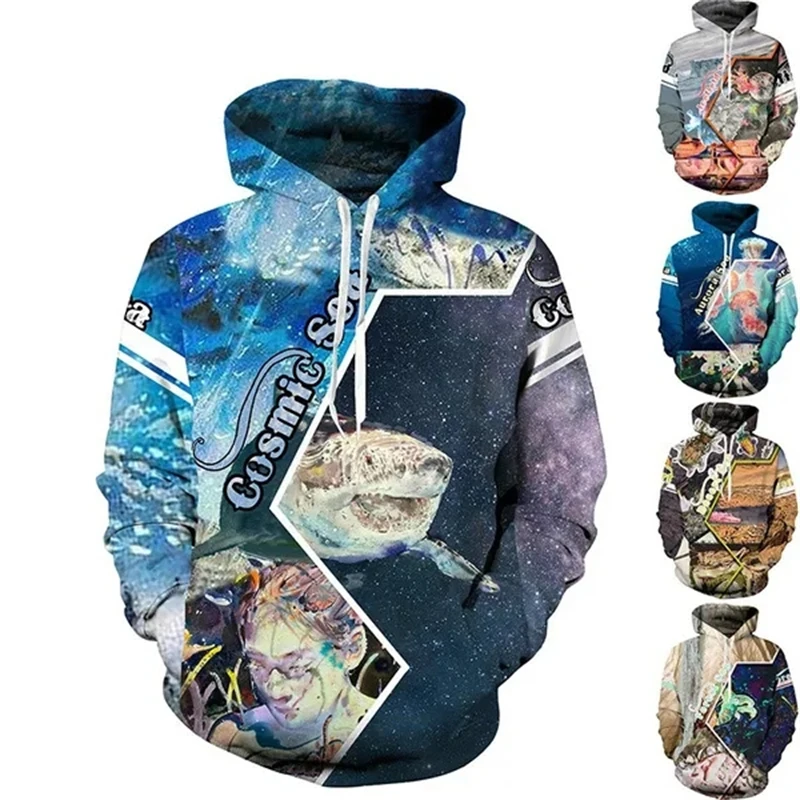 New Arrival Plus Size 3d Protect The Ocean Hoodies Men Women Funny Pullover Hoodies Spring Autumn Cool Hoodie Sweatshirt Tops