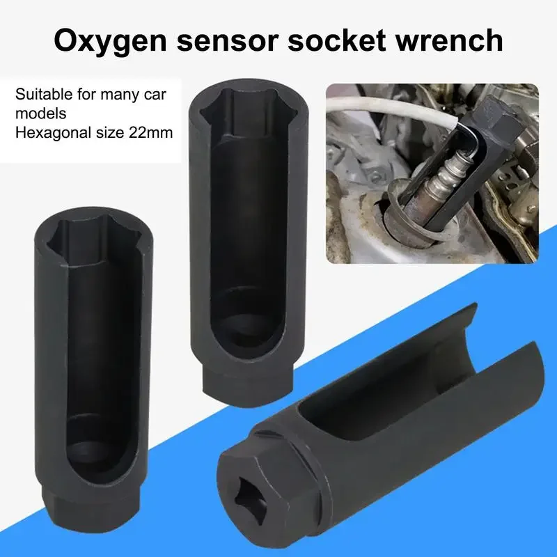 22mm Oxygen Sensor Removing Tool O2 Sensor Socket Car Repair Wrench Special Tools Steel Spacer Extender car disassembly tools