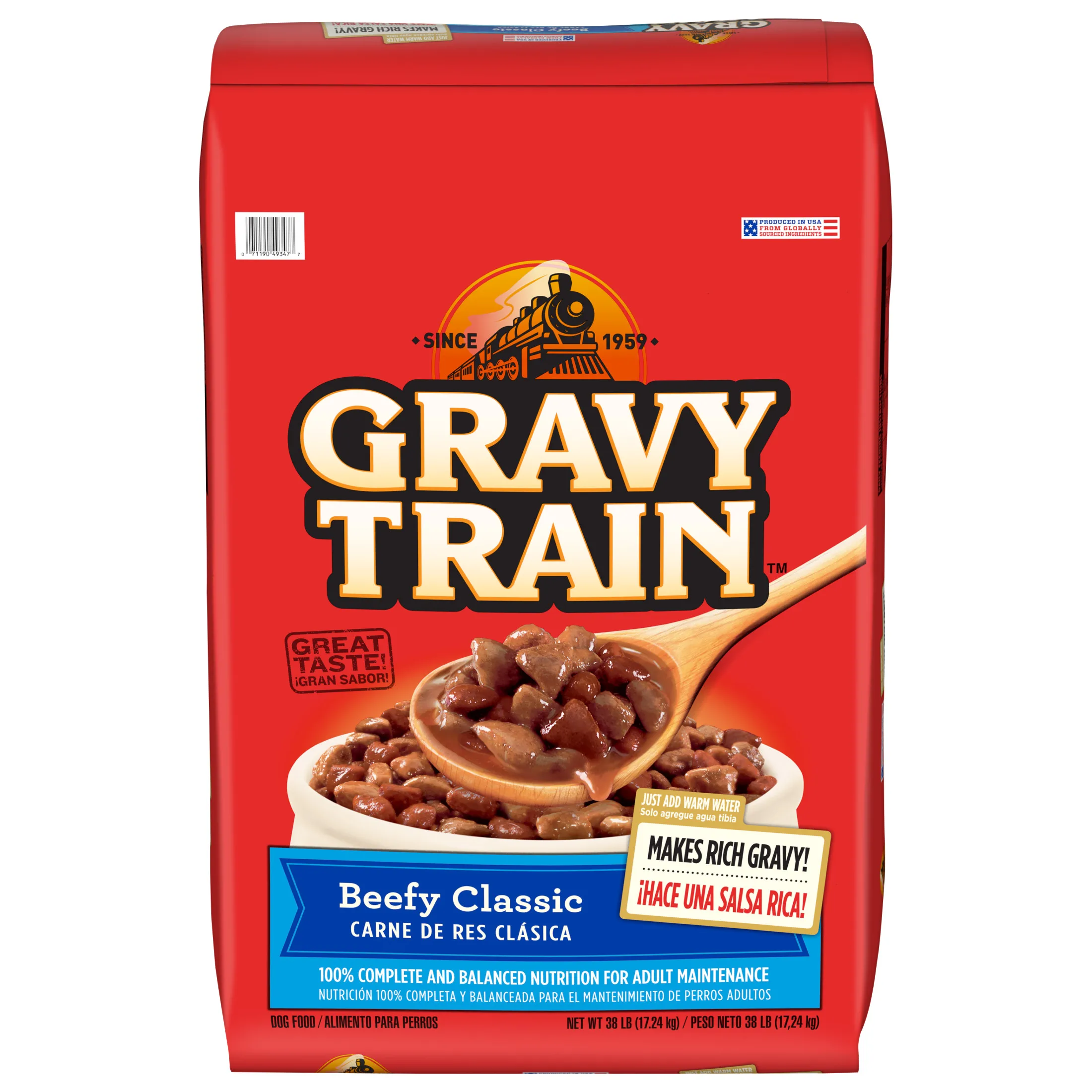 Beefy Classic Dry Dog Food 38 lb Bag for Adult Dogs