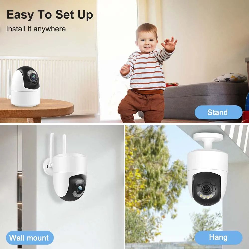 2.4G 5G WiFi Camera 6MP Tuya Camera Home Security Auto Tracking Alexa Google Home Surveillance Smartlife Video CCTV