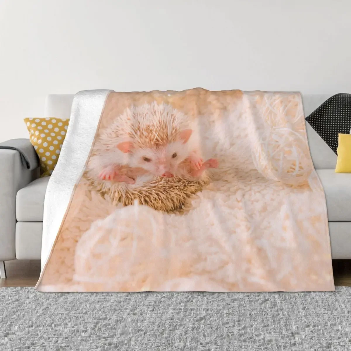 

Hedgehog Baby Blankets Sofa Cover Fleece Textile Decor Art Gift Adults/Kids Animal Soft Babe Carpetss For Bedding Office Quilt