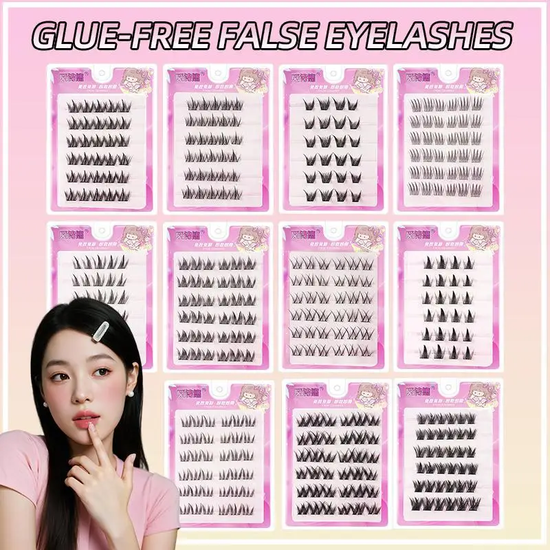 Lashes Cluster Natural Eyelash Extension Volume Reusable No Glue Lashes Mixed Tray Lashes Cluster Natural DIY Eyelashes