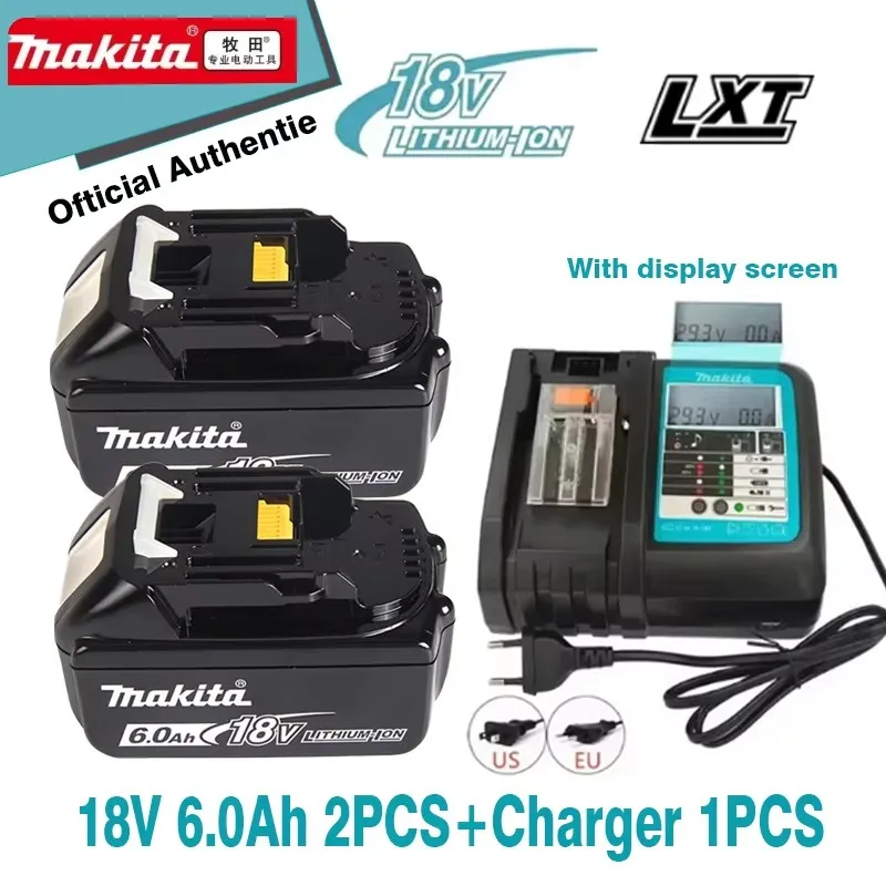 Makita 18V 6.0Ah rechargeable battery, suitable for Makita BL1840 BL1830 BL1830B BL1850 BL1850B original power tool battery