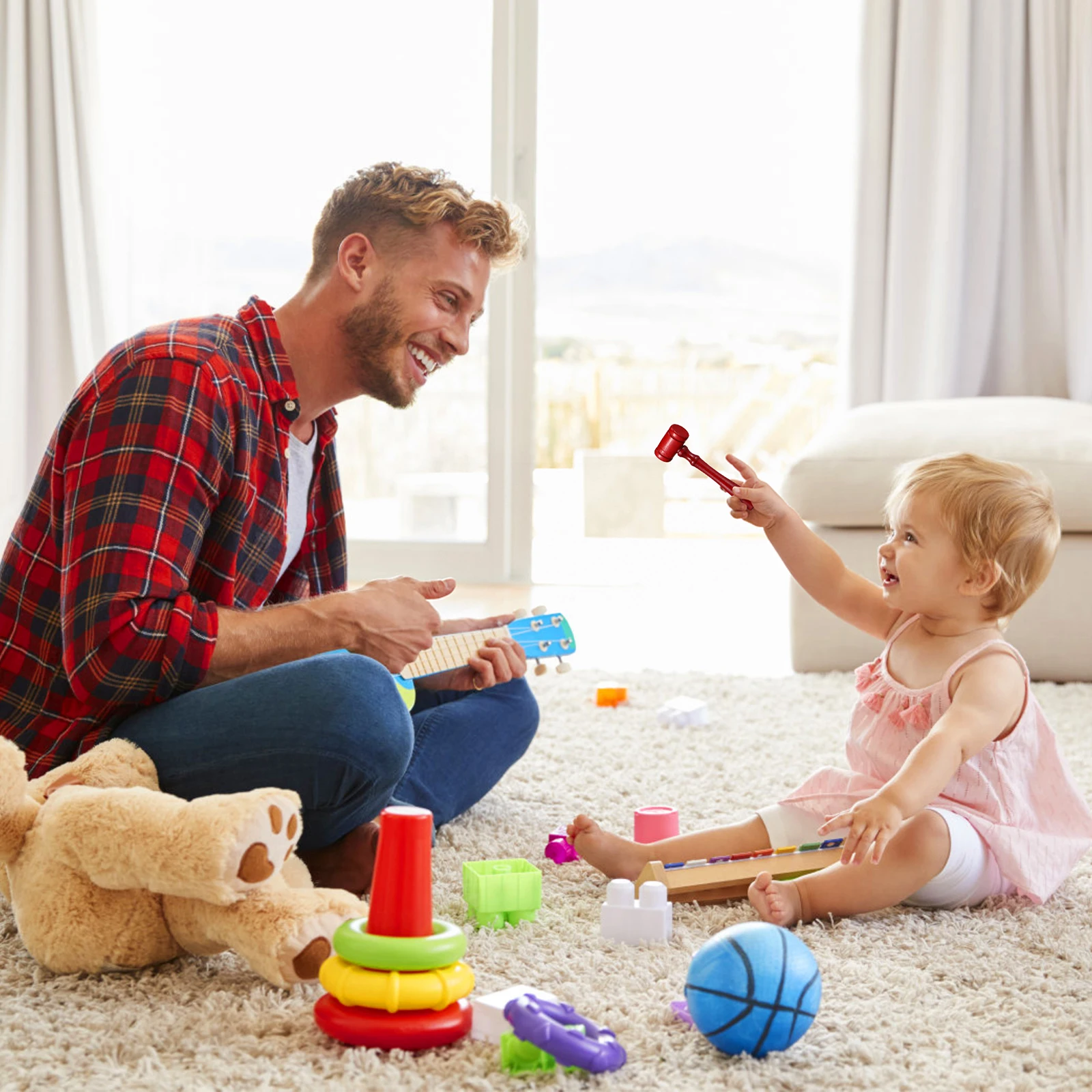 5 قطعة مطارق القاضي المطارق الخشبية البسيطة للأطفال لعب الأدوار تدريب اليد مطارق صغيرة تعزيز تطوير العضلات المطرقة الخشبية #1