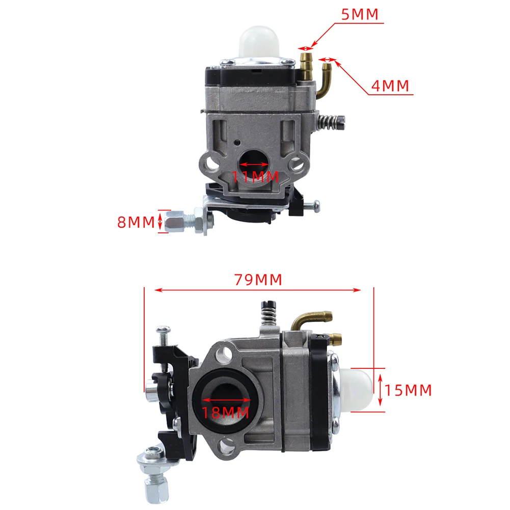 Engine Trimmer Tool Carburetor 33cc 43cc 47cc 49cc 50cc 2-Stroke TB43 1E40F-5 BC52 BC520 Engine Repair Replacement