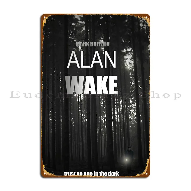 Alan Wake Rix 7 Metal Signs Decoration Painting Print Club Design Tin Sign Poster