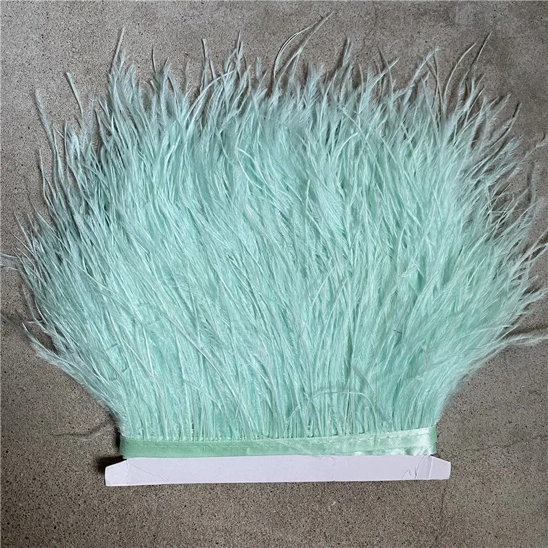 Wholesale 10Yard High Quality Ostrich Feather Trim Fringe Feather Ribbon 10-15CM/4-6Inch Width Sewing Crafts Costumes Decoration