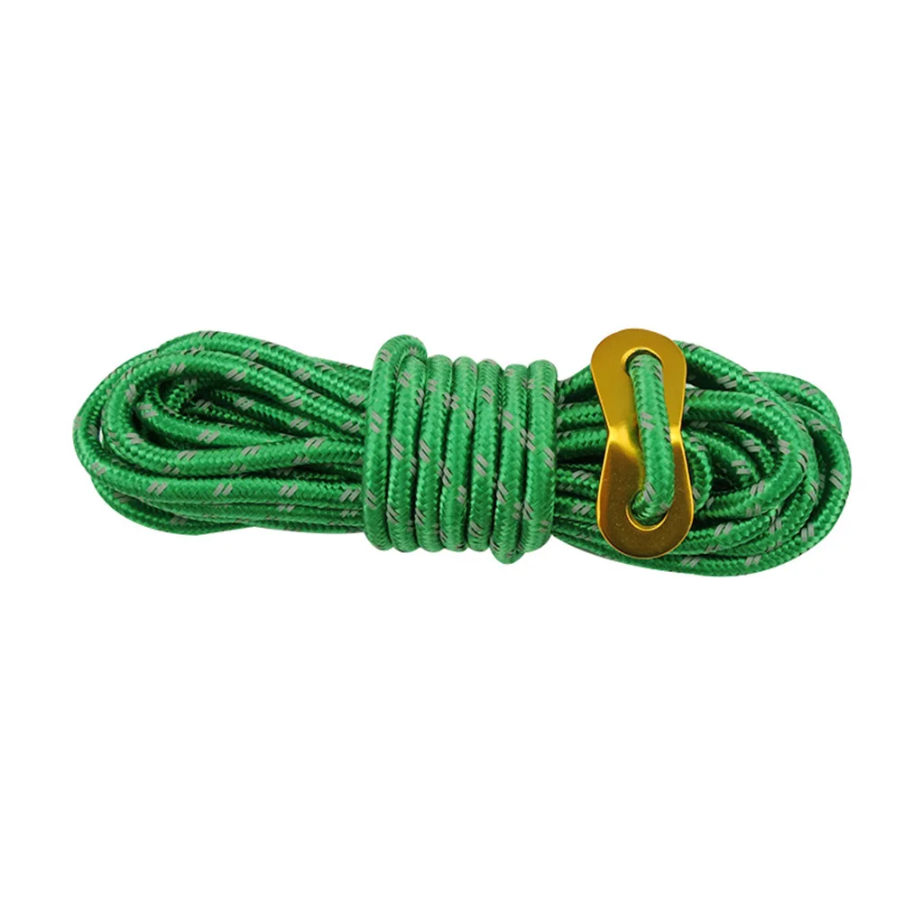 

3 Pcs Windproof Reflective Rope Survival Tent Buckle Thick Camping Nightlight Noose