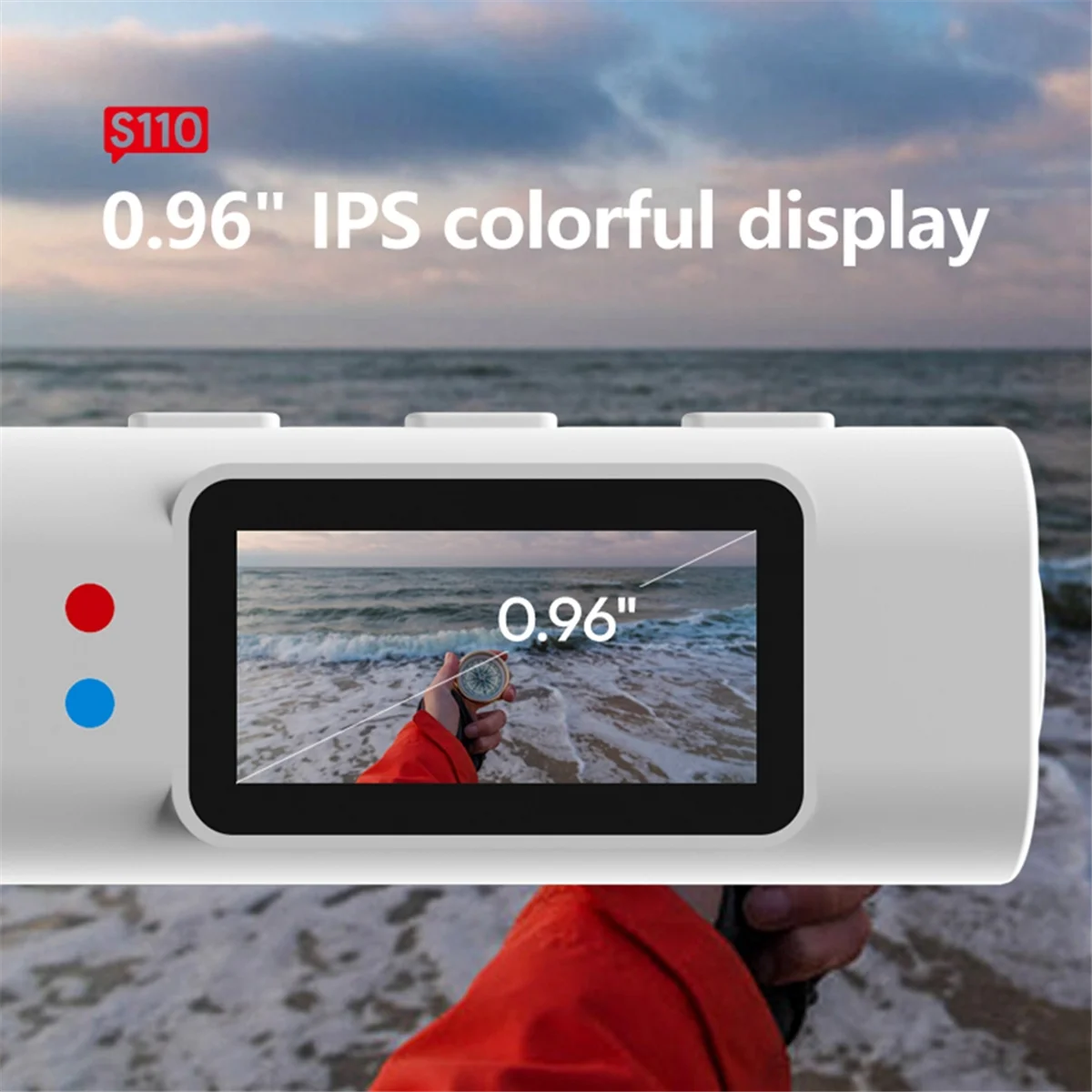 

CCDD FPV Glasses Camera 2.7k Wearable WiFi Video Camcorder Camera 110°Wide Angle Lens APP Control Action Camera White