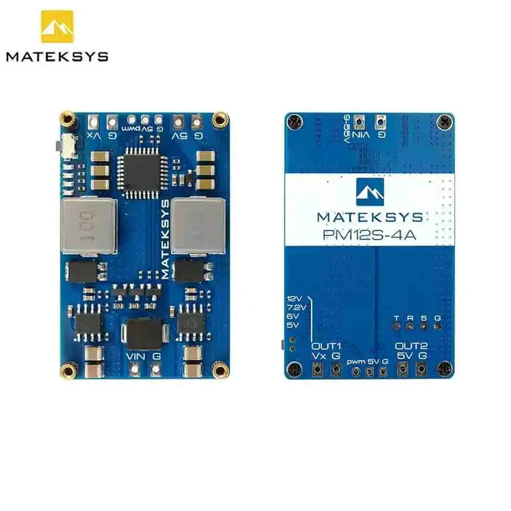 

MATEK MATEKSYS Power Module PM12S-4A 3-14S 9-55V DC IN PWM Control For Airplane/Helicopter/Quadcopter RC Parts