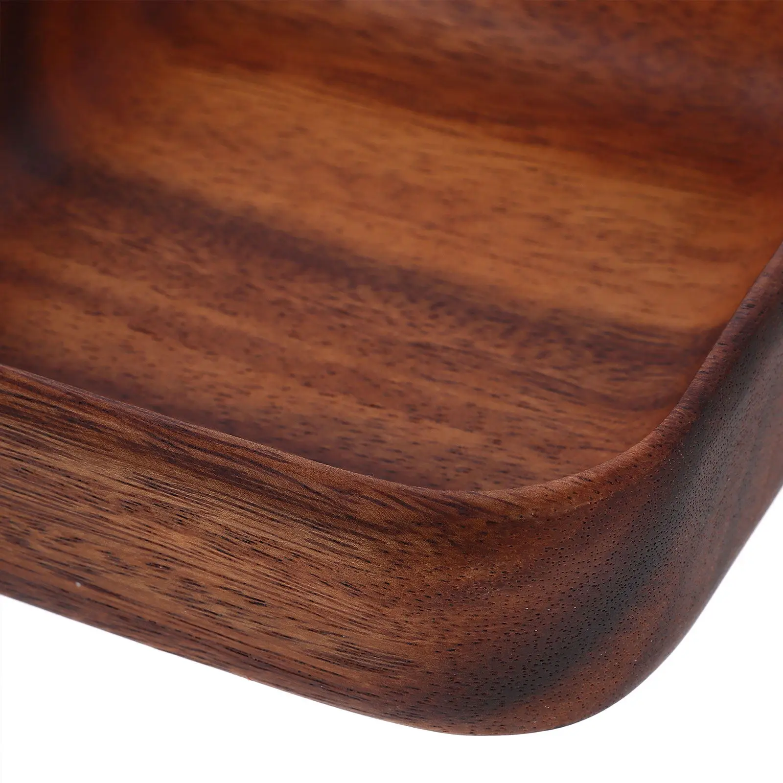 Natural Solid Wood Fruit Serving Tray Rustic Wooden Snack Bowl for Desserts Nuts Dried Fruits Appetizers Home Decor Coffee Table