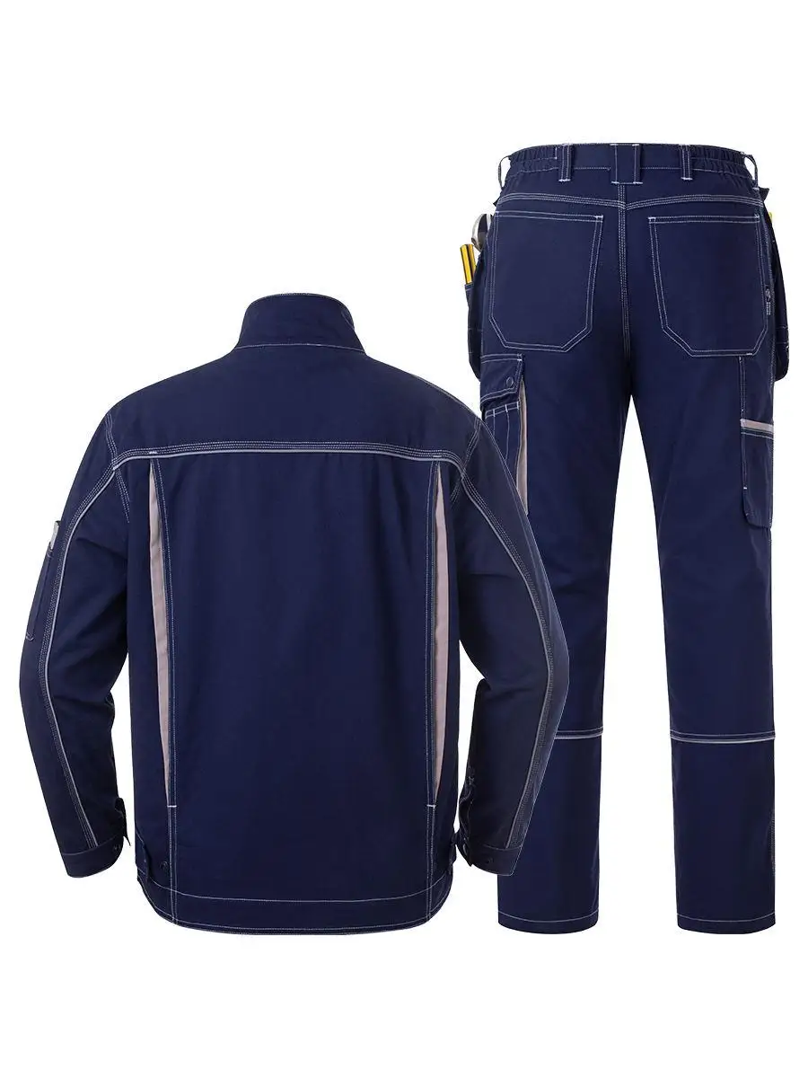 Safety Work Jackets Trouser for Men Car Repair Workshop Workwear Wear-resistant Worker Clothes Construction Unifor