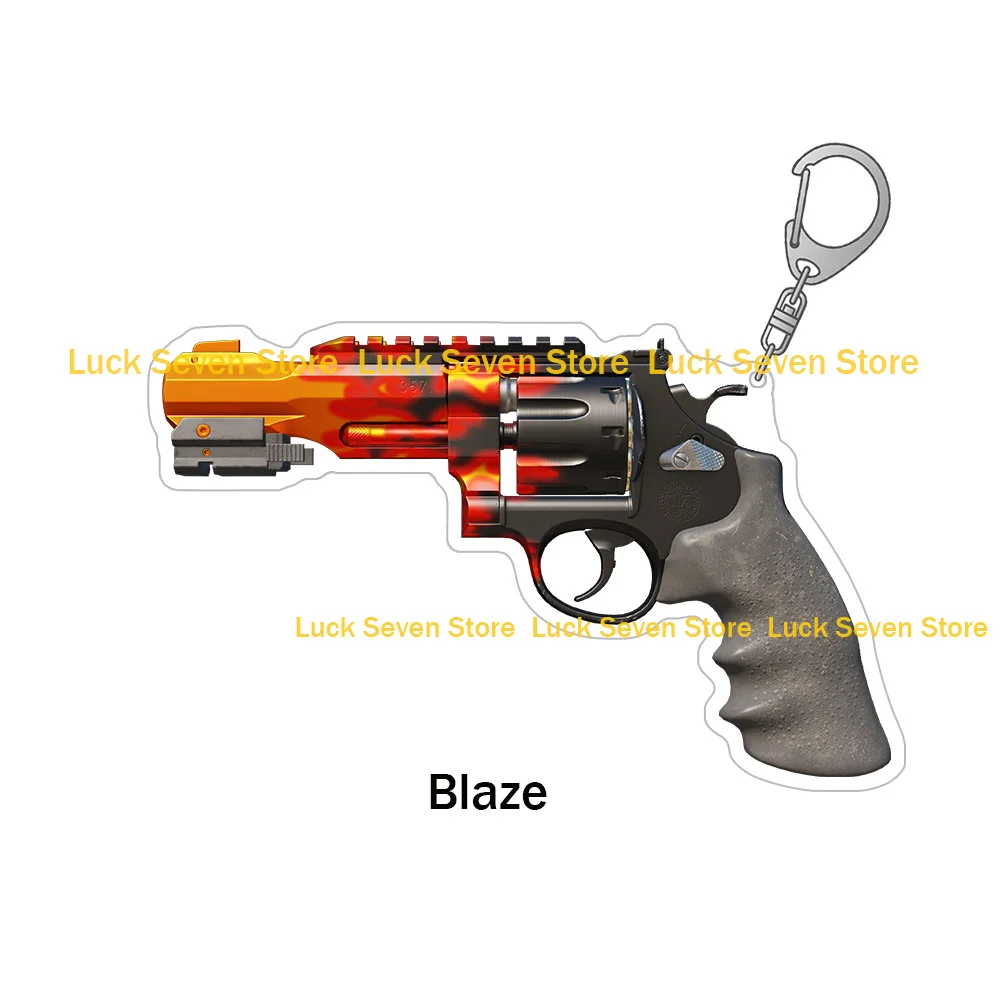 CS2 الذهاب لعبة سلاح R8 مسدس قرمزي الويب العظام مزورة بقاء فينيكس ماركر سلسلة مفاتيح مصنوعة من الأكريليك حقيبة قلادة هدية أنيمي لعبة #3