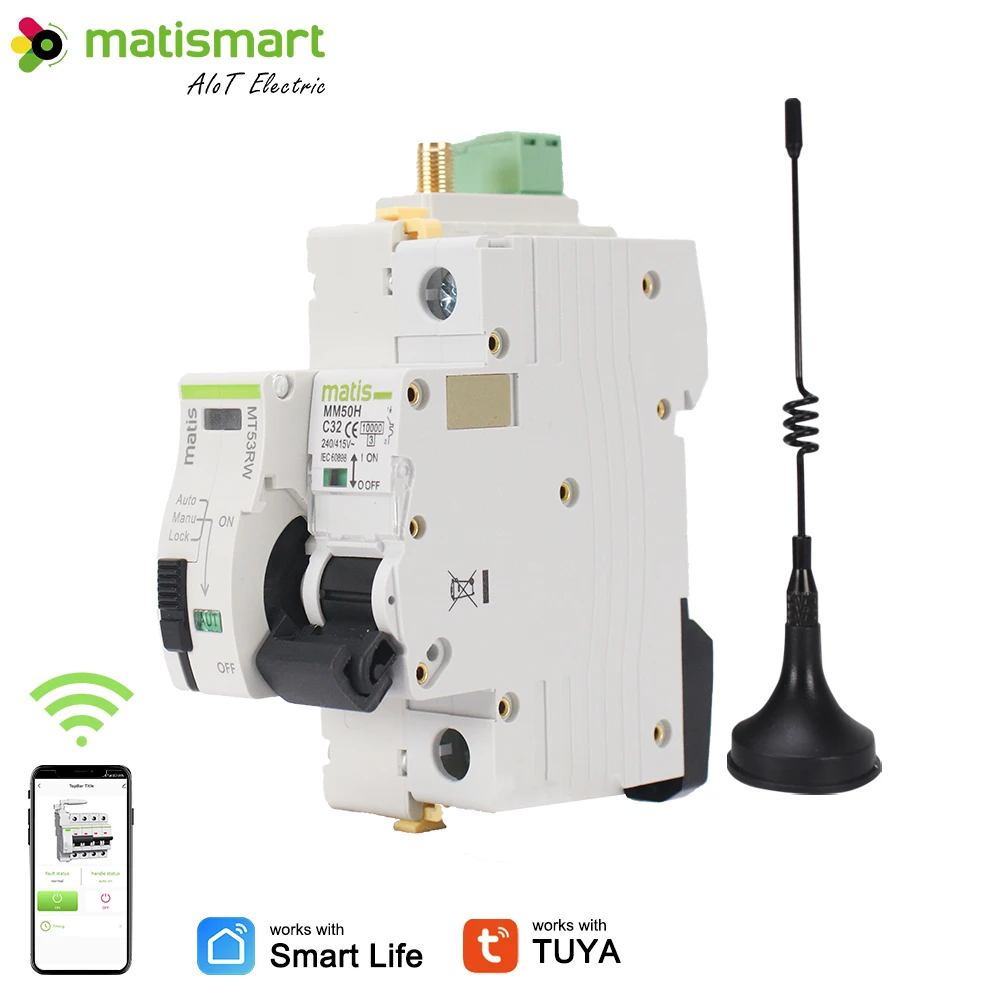 Matismart Tuya Smart 1P MCB Wifi Remote Control Recloser