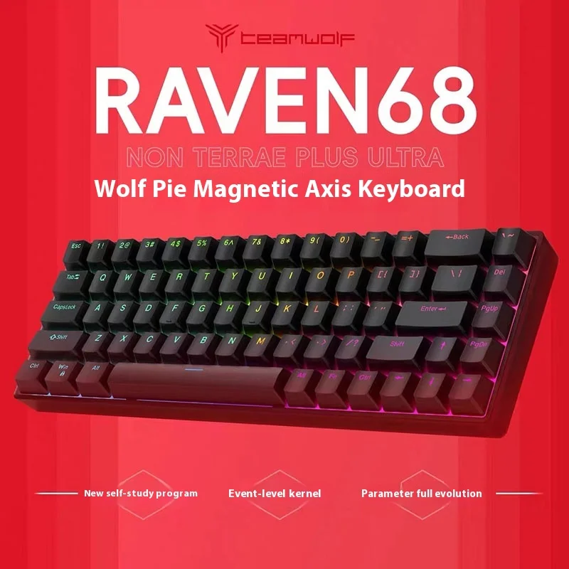 Imagem -05 - Teamwolf Raven68 Teclado Mecânico rt Esports 8k Interruptor Magnético Troca Quente Teclado de Jogos Personalizado Portátil Acessório de Escritório