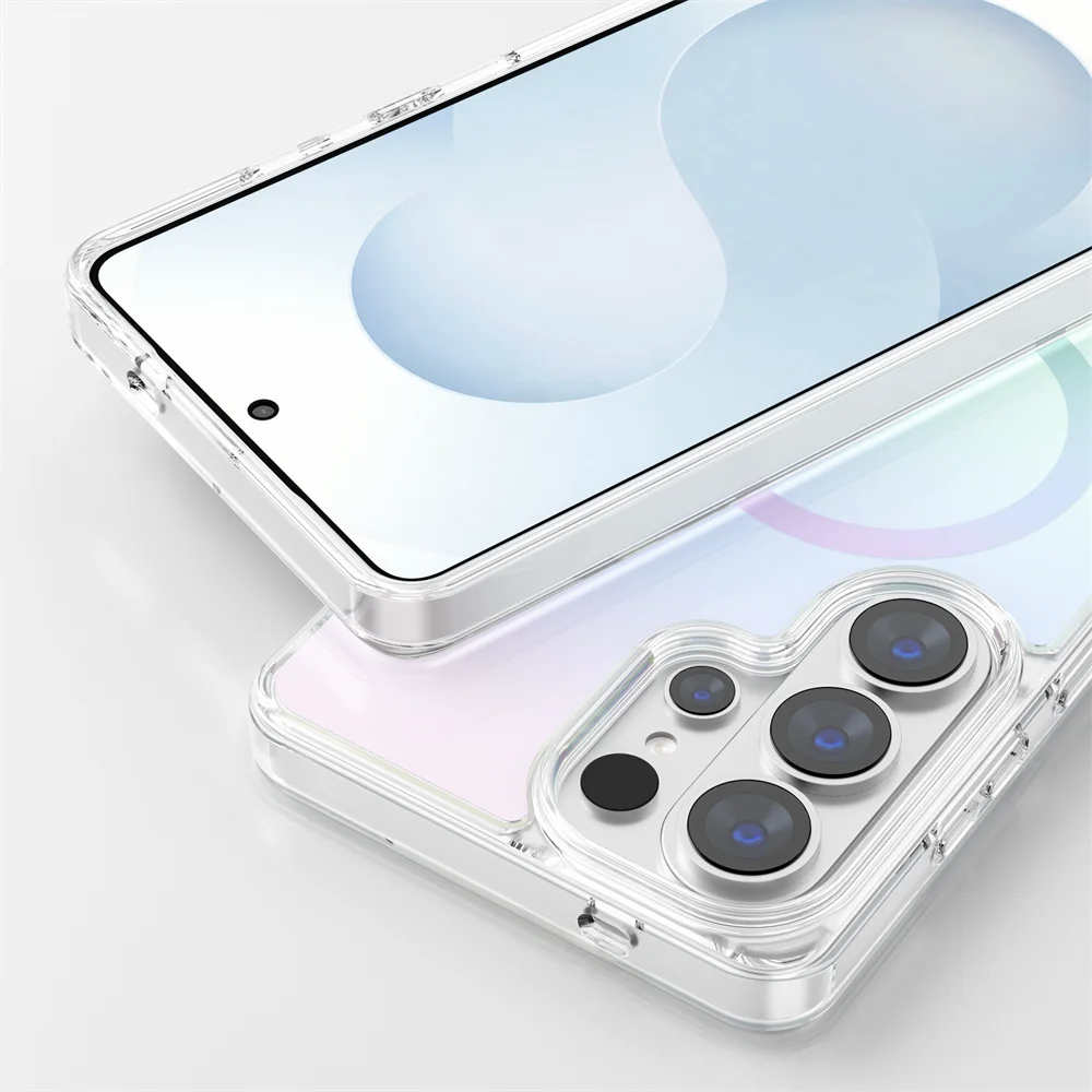 حافظة مغناطيسية لامعة متدرجة لهاتف سامسونج جالاكسي S26 Ultra S25 Edge S24 Plus S25FE لغطاء ممتص الصدمات للشحن اللاسلكي Magsafe