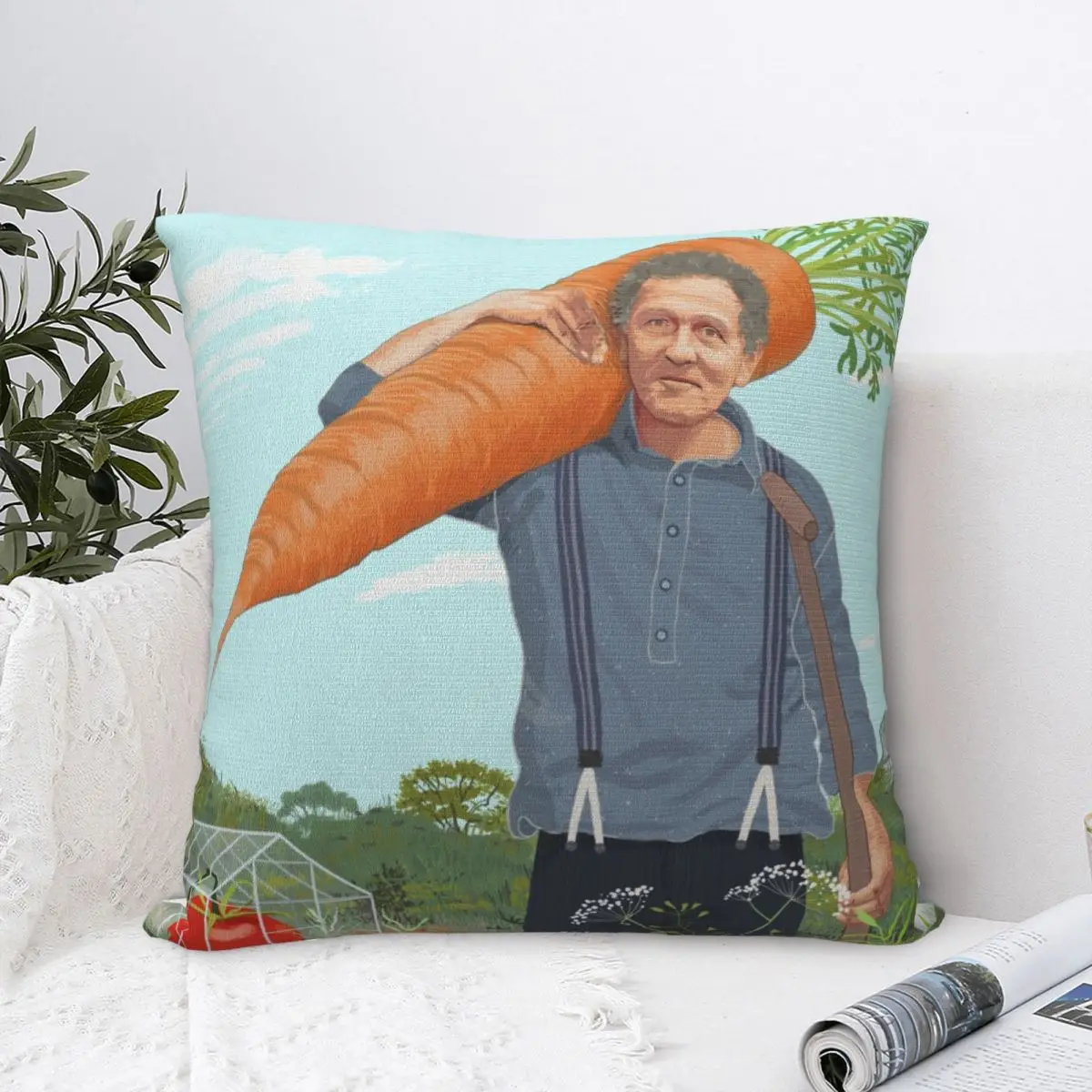 

Monty Don Square Pillowcase Polyester Pillow Cover Velvet Cushion Zip Decorative Comfort Throw Pillow For Home Sofa