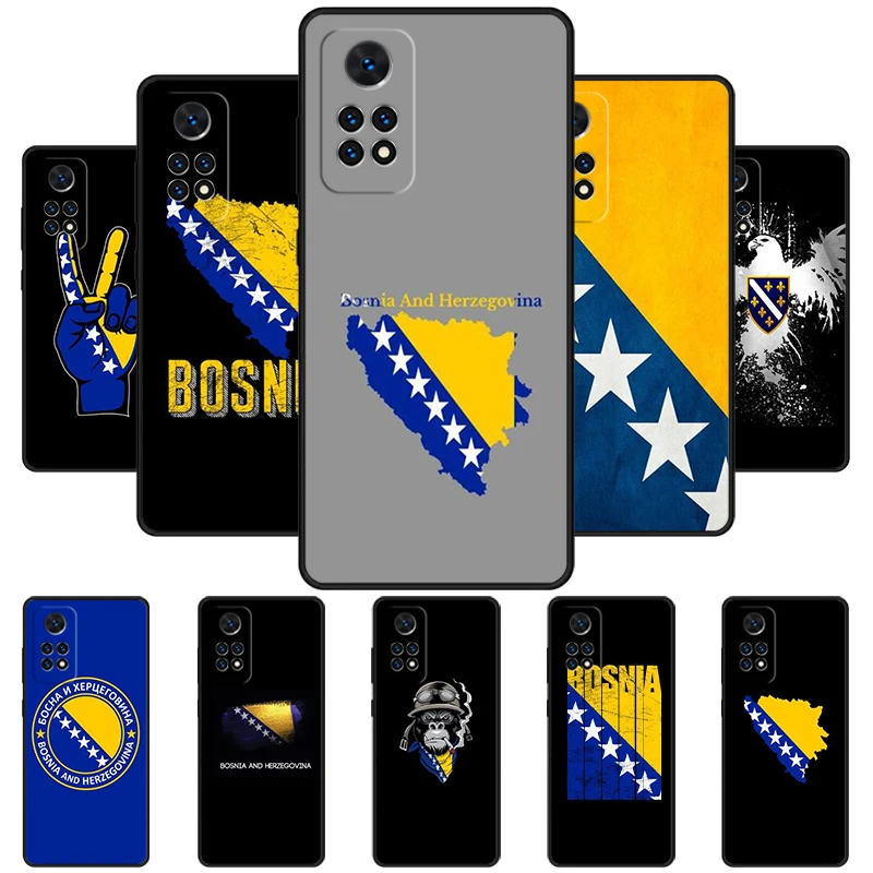 Bosnia Herzegovina Abbreviation Phone Case For Redmi Note 11 EPro 11S 10 10T 9S Promax 8 Pro Xiaomi Mi 10 11 12X 12S Ultra Cover