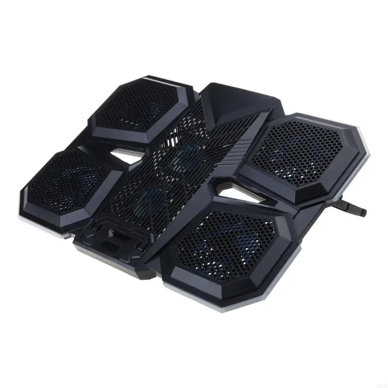 20CE Laptop Cooling Pad Gaming Notebook Cooling Stand with 6 Cooling Fans 2 USB Port Height Adjustable Quiet Cooling Pad