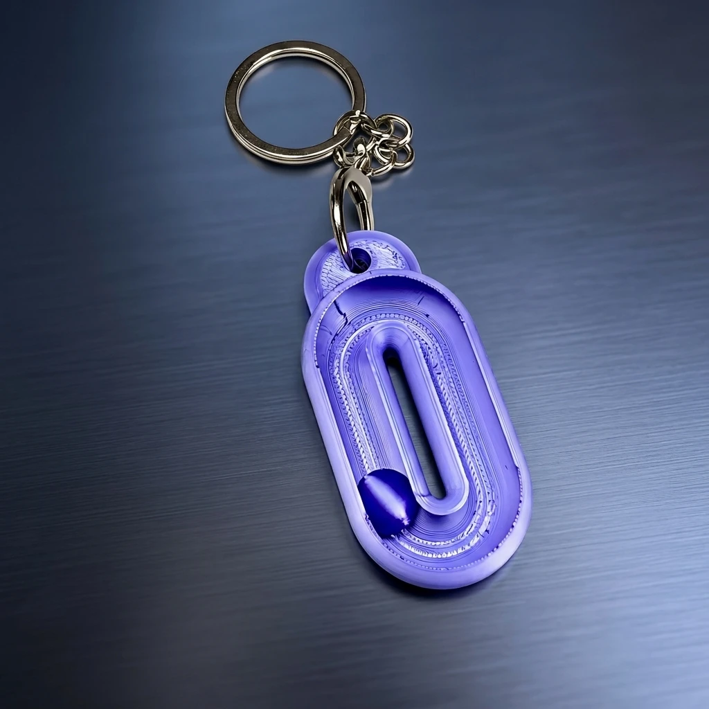 Elliptical Track Roller Fidget Keychain Stress Relief Toy Zinc Alloy Portable Design for Office Students Travel