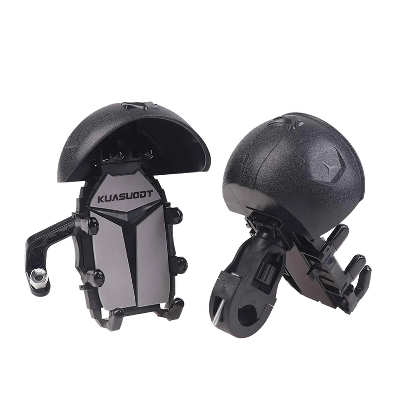 Small Helmet Rider Motorcycle Mobile Phone Holder Rotatable Waterproof Sunshade Bicycle Cell Phone Holder Shockproof