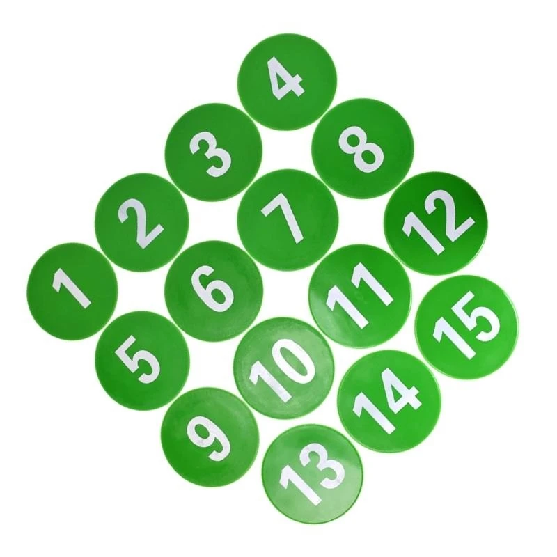 علامات قرصية لأرضيات الملاعب والأنشطة الرياضية لتدريبات كرة القدم في الأماكن المغلقة والمفتوحة