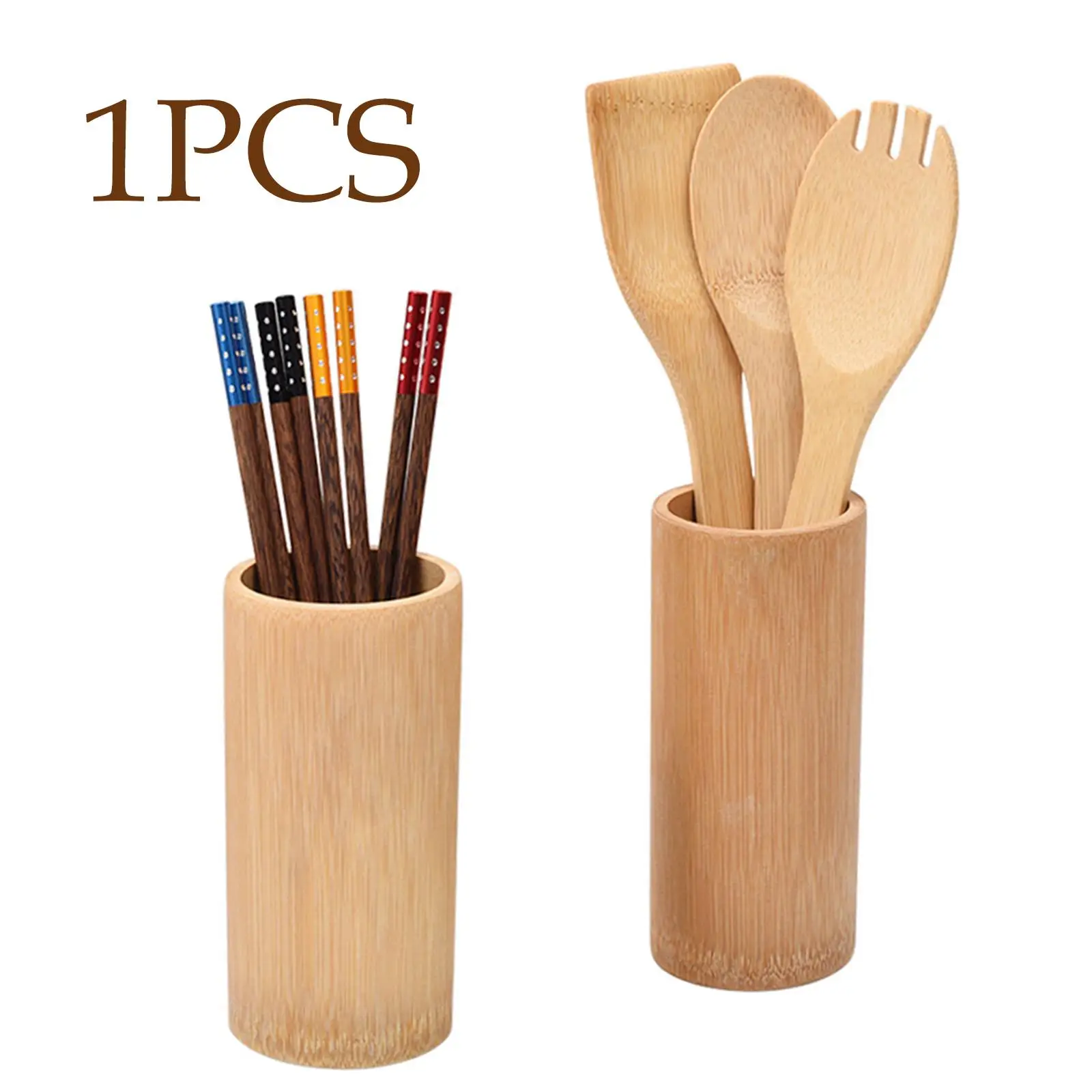 Kitchen Storage Container Bamboo Chopstick Holder Ventilated Drying Box Spoon Fork Organizer for Restaurant