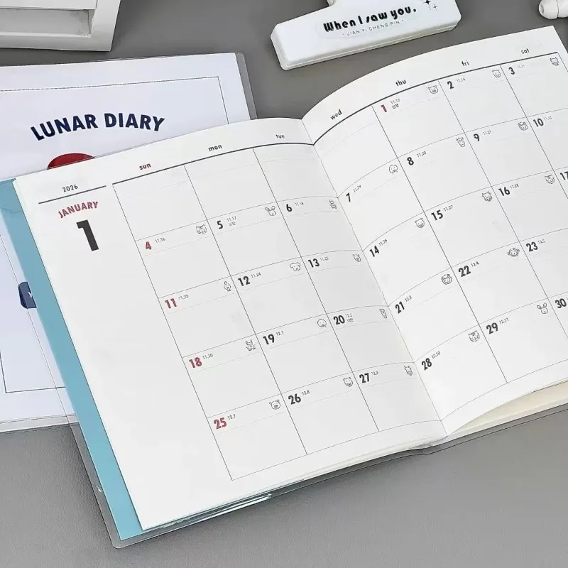 English Planner,Includes Yearly Calendar, Monthly Planner, Weekly Planner, Daily Planner.For Holiday Gifts and Daily Use