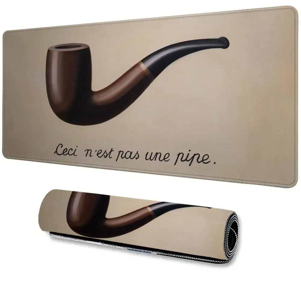

Rene Magritte Art The Betrayal of Images Mousepad Computer Laptop Gamer Pad PC Gaming Accessories Desk Mats