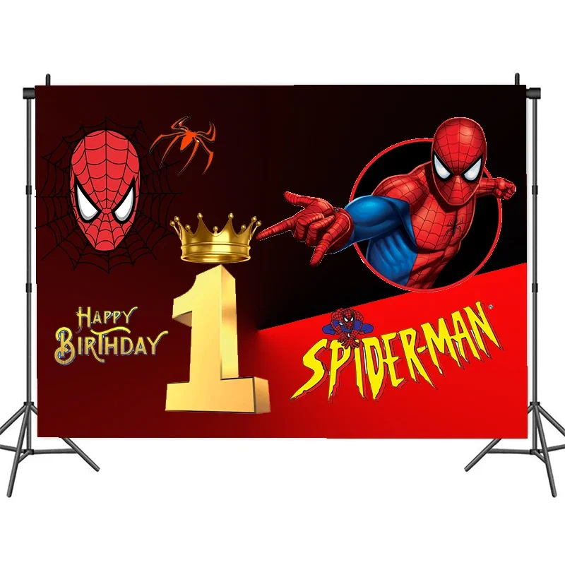 Marvels Spiderman Backdrop Party Decoration Spider Man Backgroud Birthday Baby Shower Cloth Supplies Kids Photography Back Drop