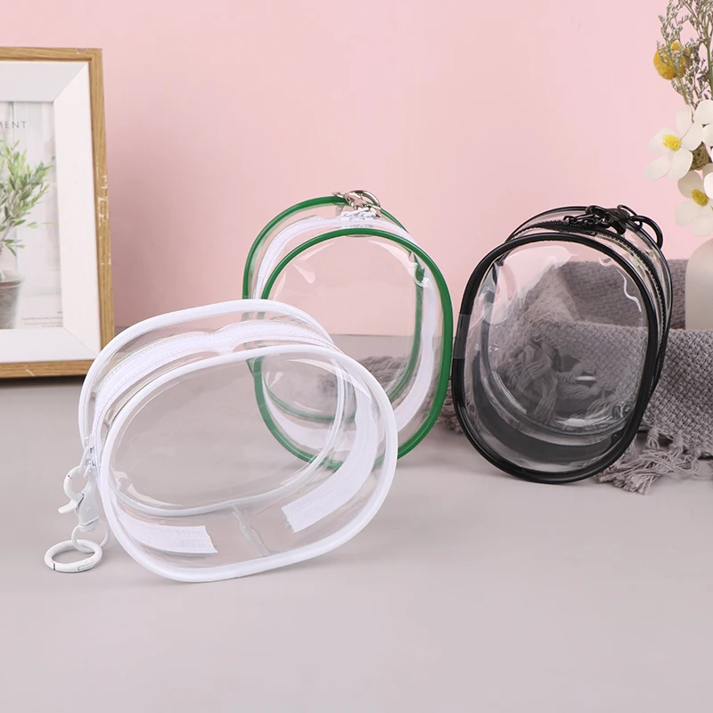 Porte-clés transparent en PVC 10cm, sac d'affichage, étui de rangement, boîte de rangement, poudres, portefeuille, jouet, sac de beurre, version annulée