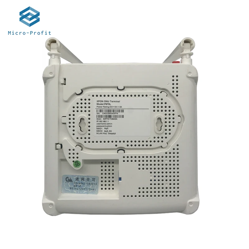 FTTH H2 XPON ONU EPON GPON ONT Dual Band WiFi 4GE+1TEL+2USB 2.4/5G AC Secondhand No Power Optical Fiber Router Xpon